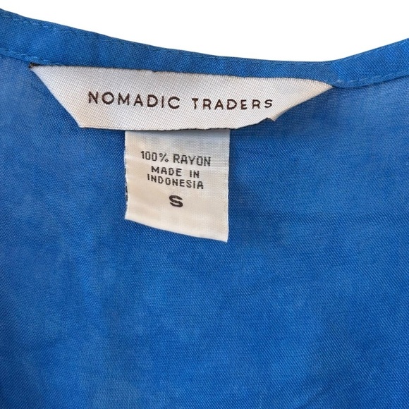 Nomadic Traders Rayon Blouse Size Small - Picture 2 of 6